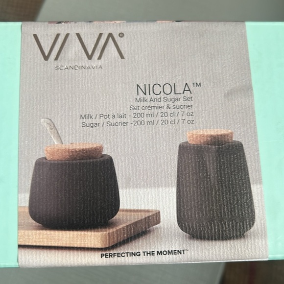 New in box Nicola Milk and Sugar Set in Grey - Picture 3 of 4